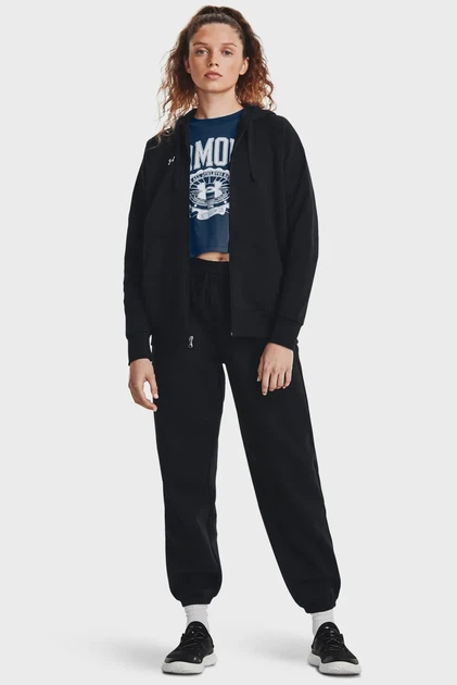 Жіноче чорне худі UA Rival Fleece FZ Hoodie Under Armour XXL 1379497-001 - Фото 2 Жіноче чорне худі UA Rival Fleece FZ Hoodie Under Armour XXL 1379497-001 - изображение 2
