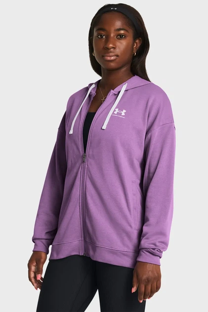 Жіноче бузкове худі UA Rival Terry OS FZ Hooded Under Armour XS 1386043-560 - Фото 1 Жіноче бузкове худі UA Rival Terry OS FZ Hooded Under Armour XS 1386043-560 - изображение 1