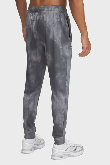 Чоловічі світло-сірі спортивні штани UA Rival Terry AOP Jogger Q1 Under Armour 3XL 1390143-025 - изображение 3