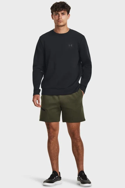 Чоловічий чорний світшот UA Unstoppable Flc Crew Under Armour XS 1381688-001 - зображення 2