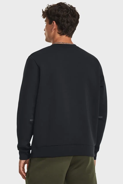 Чоловічий чорний світшот UA Unstoppable Flc Crew Under Armour XS 1381688-001 - зображення 3