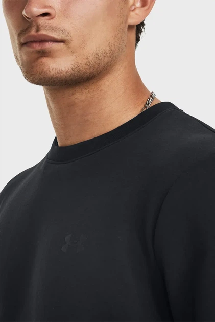 Чоловічий чорний світшот UA Unstoppable Flc Crew Under Armour XS 1381688-001 - зображення 4
