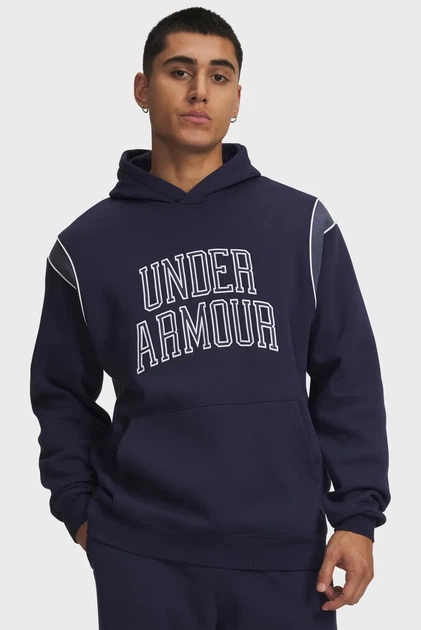 Чоловіче темно-синє худі UA Rival Fleece Nov Hoodie Under Armour SM 6009353-410 - Фото 1 Чоловіче темно-синє худі UA Rival Fleece Nov Hoodie Under Armour SM 6009353-410 - изображение 1