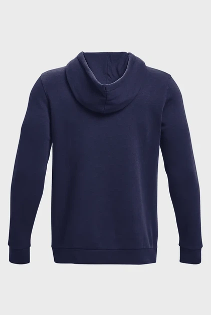 Чоловіче темно-синє худі UA Essential Fleece Hoodie-GRN Under Armour XS 1373880-410 - Фото 6 Чоловіче темно-синє худі UA Essential Fleece Hoodie-GRN Under Armour XS 1373880-410 - зображення 6