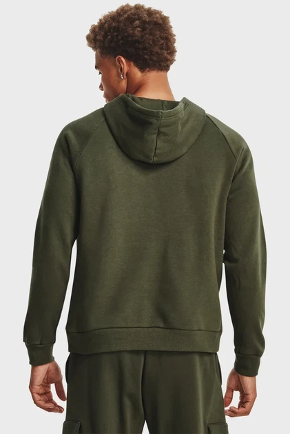 Чоловіче оливкове худі UA Rival Fleece Logo HD Under Armour L 1379758-390 - изображение 3