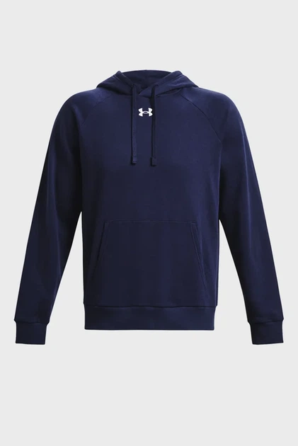 Чоловічий темно-синій худий UA Rival Fleece Hoodie Under Armour L 1379757-410 - зображення 5