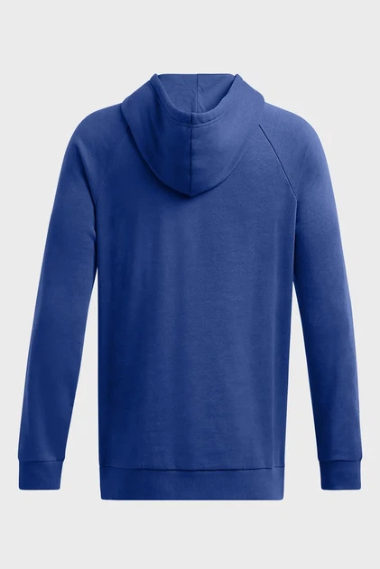 Чоловіче синє худі UA Rival Fleece Logo HD Under Armour SM 1379758-432 - изображение 5
