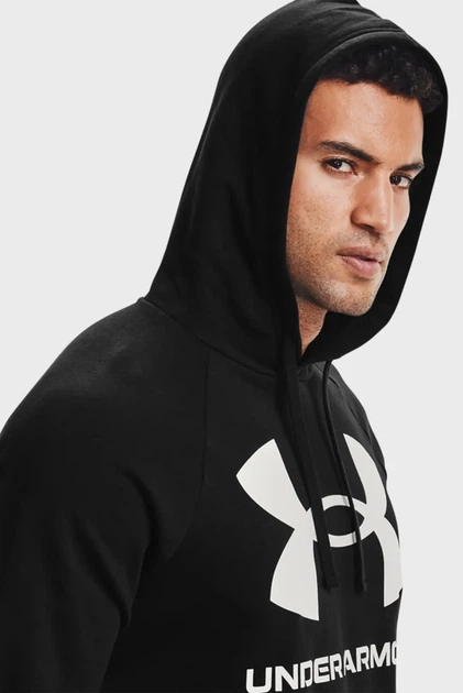 Чоловіче чорне худі UA Rival Fleece Big Logo HD Under Armour XL 1357093-001 - изображение 4