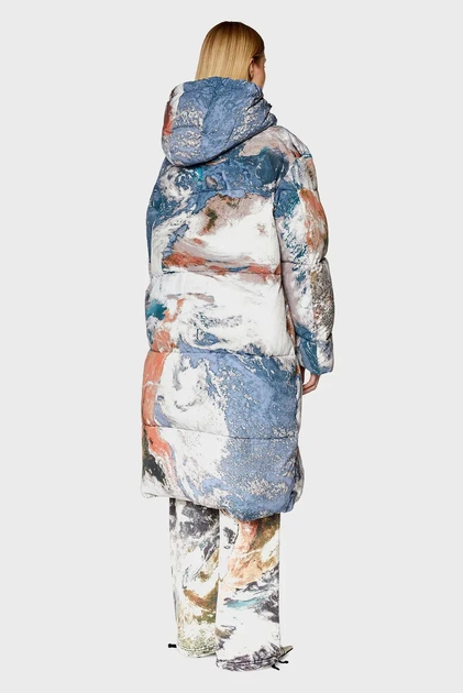 Жіноча куртка з візерунком W-TAKRY-CMF JACKET Diesel 42 A11510 0AJAE - Фото 2 Жіноча куртка з візерунком W-TAKRY-CMF JACKET Diesel 42 A11510 0AJAE - изображение 2