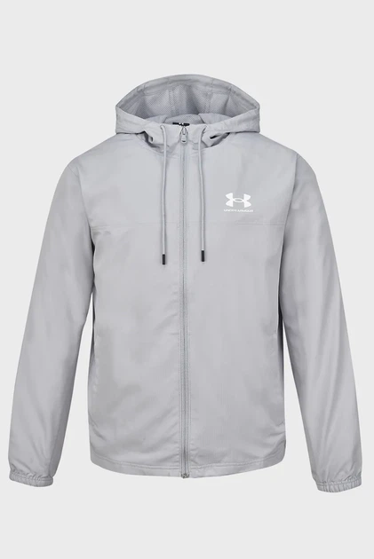 Чоловіча світло-сіра вітровка UA Rival Wvn Windbreaker Under Armour M 1390149-011 - Фото 4 Чоловіча світло-сіра вітровка UA Rival Wvn Windbreaker Under Armour M 1390149-011 - изображение 4