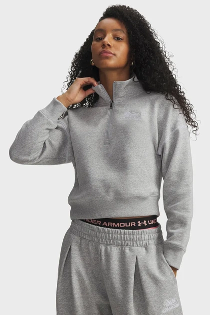 Жіноча сіра спортивна кофта Rival Fleece Script HZ Under Armour XS 6012292-011 - Фото 1 Жіноча сіра спортивна кофта Rival Fleece Script HZ Under Armour XS 6012292-011 - зображення 1