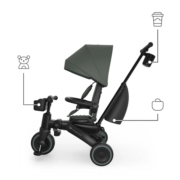 Трехколесный велосипед Kinderkraft Jazz 3 Green (KRJAZZ03GRE0000) - изображение 2