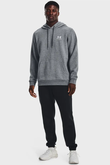 Чоловіче сіре худі UA Essential Fleece Hoodie Under Armour 3XL 1373880-012 - Фото 2 Чоловіче сіре худі UA Essential Fleece Hoodie Under Armour 3XL 1373880-012 - изображение 2