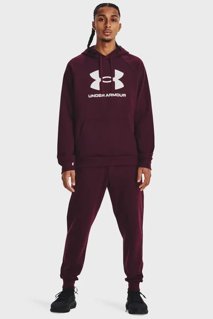 Чоловіче бордове худі UA Rival Fleece Logo HD Under Armour XL 1379758-600 - изображение 2