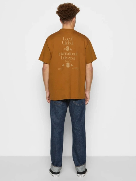 Футболка бавовняна довга чоловіча Carhartt 103296 BRN L Коричнева (800070358324) - зображення 4