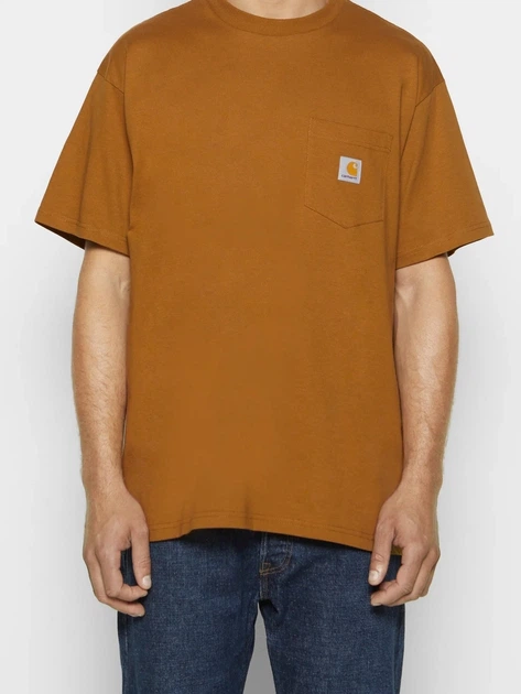 Футболка бавовняна довга чоловіча Carhartt 103296 BRN XS Коричнева (800070358321) - зображення 6