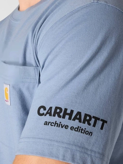 Koszulka bawełniana długa męska Carhartt 107052 HN7 M Granatowa (800070358357) - obraz 3
