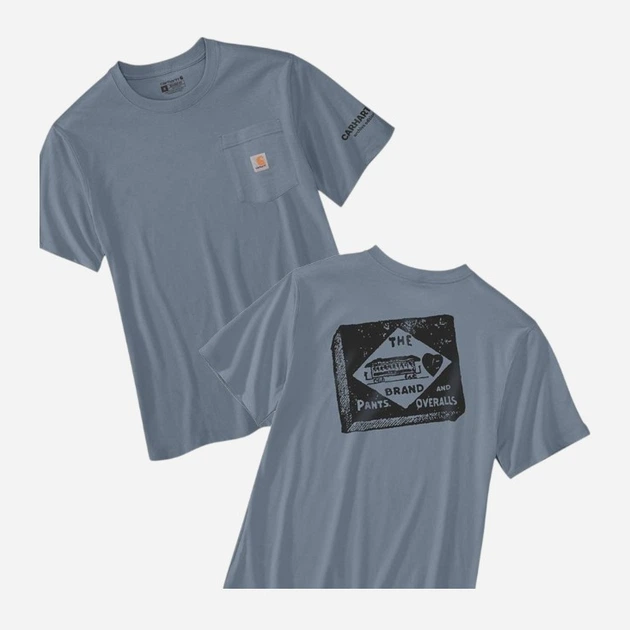 Koszulka bawełniana długa męska Carhartt 107052 HN7 M Granatowa (800070358357) - obraz 6