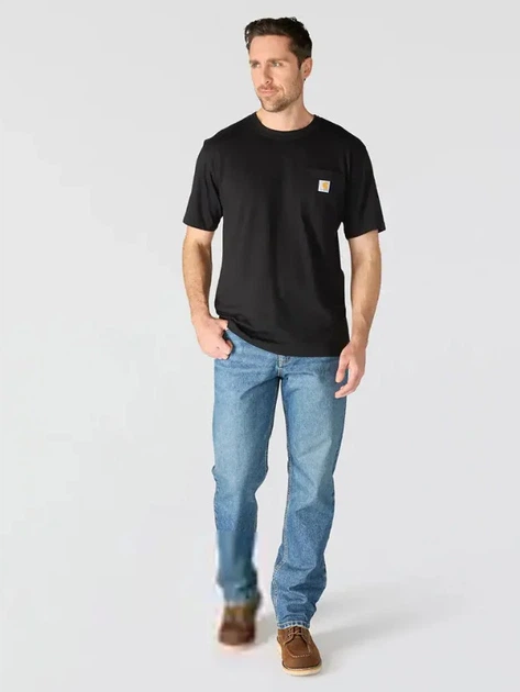 Футболка бавовняна довга чоловіча Carhartt 107319 N04 L Чорна (800070358364) - зображення 4