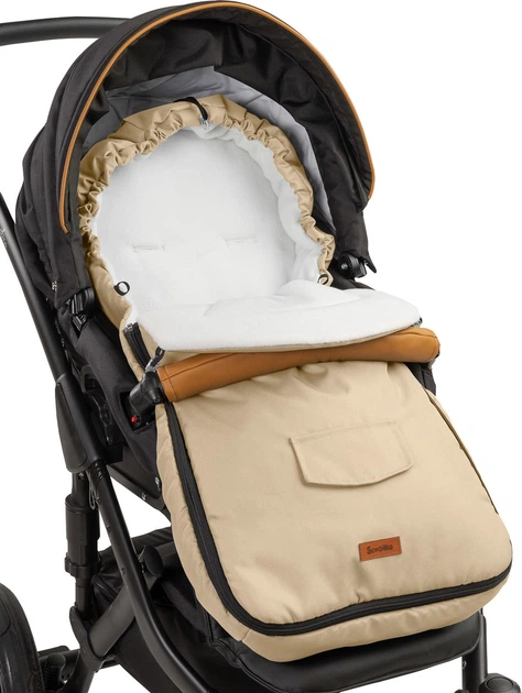 Śpiworek do wózka Sensillo Polar 95 x 40 cm Cappuccino (5902021524952) - obraz 6
