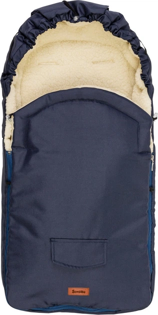 Śpiworek do wózka Sensillo Wełna 95 x 40 cm Navy (5902021525034) - obraz 2