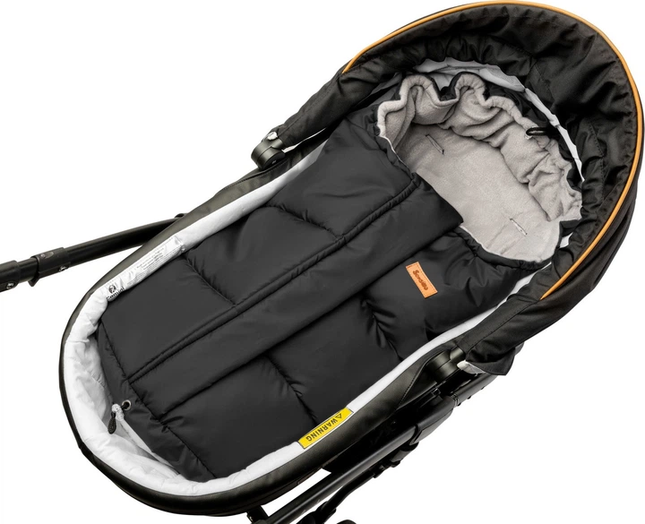 Śpiworek do wózka Sensillo Combi 3w1 polar 100-80 × 45 cm czarno-szary (5902021525607) - obraz 4