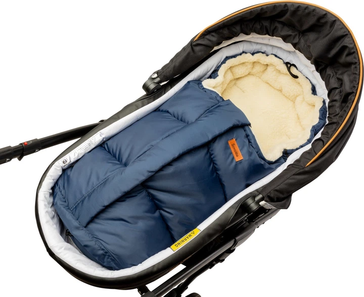 Śpiworek do wózka Sensillo Combi 3w1 wełna 100-80 × 45 cm Navy (5902021527854) - obraz 5