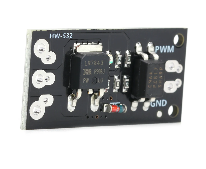 Модуль MOSFET LR7843 HW-532B з оптоізоляцією PC817 та PWM керуванням 3V 5V - зображення 4