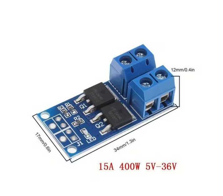 MOSFET ключ 5 36 V до 15 A 400 W с индикатором управления 3.3 20 V PWM - Фото 3 MOSFET ключ 5 36 V до 15 A 400 W с индикатором управления 3.3 20 V PWM - изображение 3