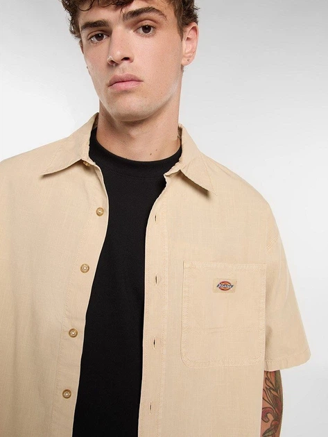 Koszula bawełniana męska Dickies Vernal DK0A88O8L171 M Beżowa (800070354643) - obraz 4