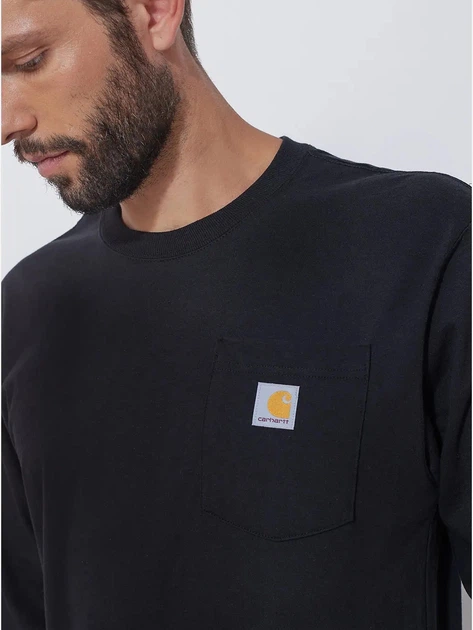 Лонгслів чоловічий Carhartt K126 BLK L Чорний (800070358367) - зображення 4