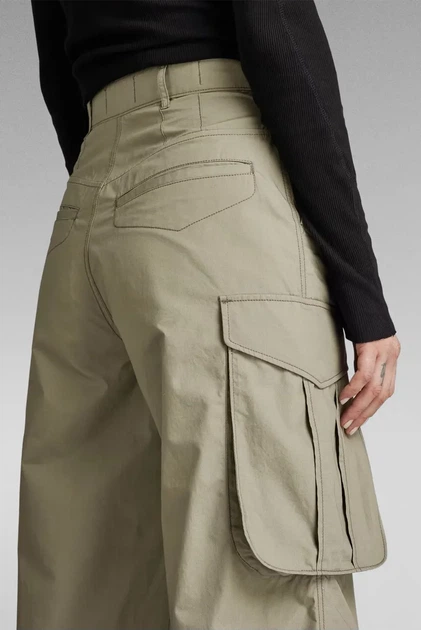 Жіночі оливкові карго High Waist Cargo G-Star RAW 25-32 D24401,A790 - Фото 3 Жіночі оливкові карго High Waist Cargo G-Star RAW 25-32 D24401,A790 - зображення 3