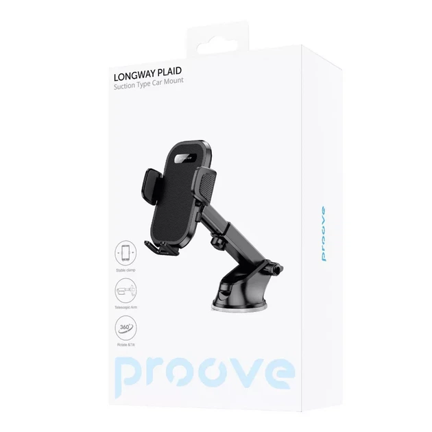 Держатель телефона в автомобиль Proove Longway Plaid Suction Type Car Mount - Фото 6 Держатель телефона в автомобиль Proove Longway Plaid Suction Type Car Mount - изображение 6