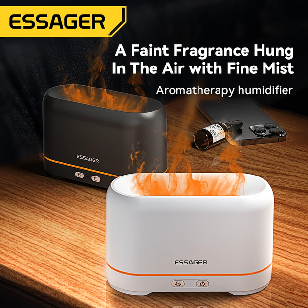 Увлажнитель воздуха ESSAGER Flame Aromatherapy Humidifier Black - изображение 8