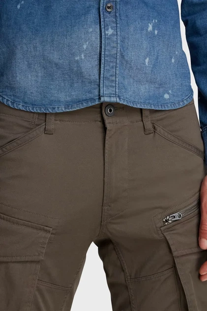 Чоловічі темно-сірі карго Rovic Zip 3D Тapered G-Star RAW 28-32 D02190,5126 - изображение 3