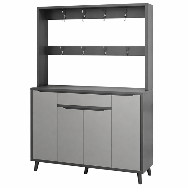 Шафа для взуття з вішалкою RIAS BA27-120 комбінована 120x32x180 см Grey (3_08146) - Фото 1 Шафа для взуття з вішалкою RIAS BA27-120 комбінована 120x32x180 см Grey (3_08146) - зображення 1