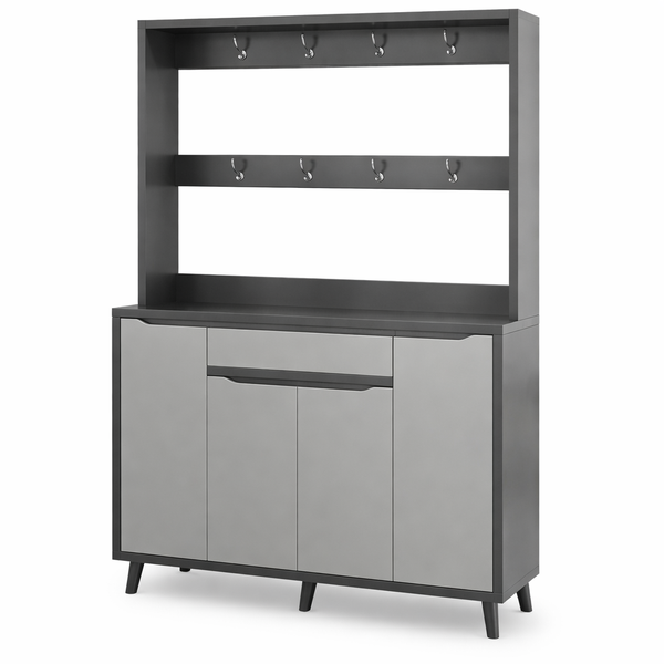Шафа для взуття з вішалкою RIAS BA27-120 комбінована 120x32x180 см Grey (3_08146) - Фото 3 Шафа для взуття з вішалкою RIAS BA27-120 комбінована 120x32x180 см Grey (3_08146) - зображення 3