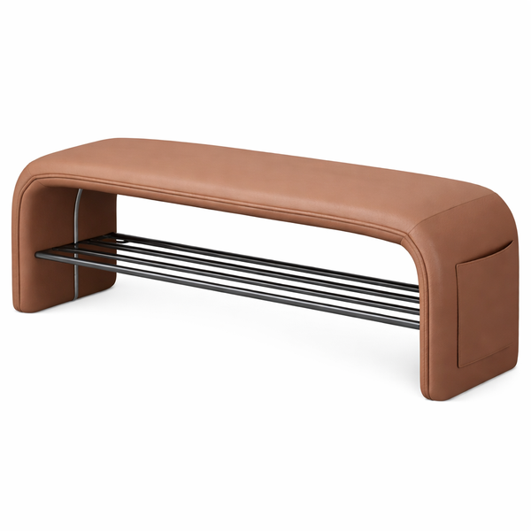 Лавка для обуви RIAS NA71-100 с мягким сиденьем 100x35x42 см Brown (3_08151) - изображение 3