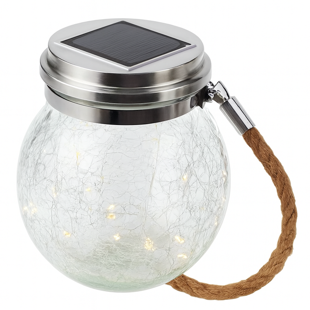 Садовый фонарь RIAS Solar Glass Light 10500 на солнечной батарее Теплый Белый (3_08116) - Фото 2 Садовый фонарь RIAS Solar Glass Light 10500 на солнечной батарее Теплый Белый (3_08116) - изображение 2