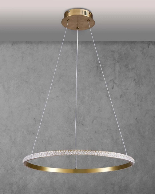 Підвісний світильник Goldlux 338204 Diana LED 1x25W 4000K 3400Lm IP20 золотий - зображення 3
