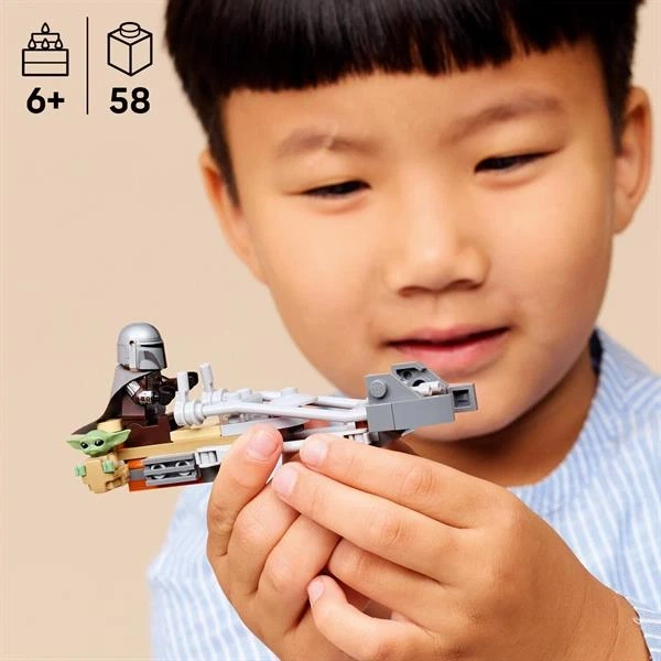 Конструктор LEGO Star Wars TM Швидкісний мотоцикл Мандалорця й Ґроґу 58 Деталей ( 75436 ) - изображение 2