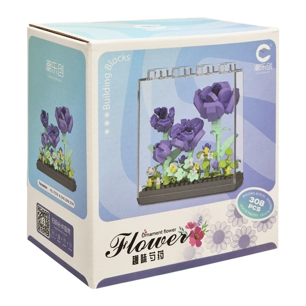Дитячий Конструктор Ornament Flower 7378 у колбі, 308 деталей - Фото 1 Дитячий Конструктор Ornament Flower 7378 у колбі, 308 деталей - изображение 1