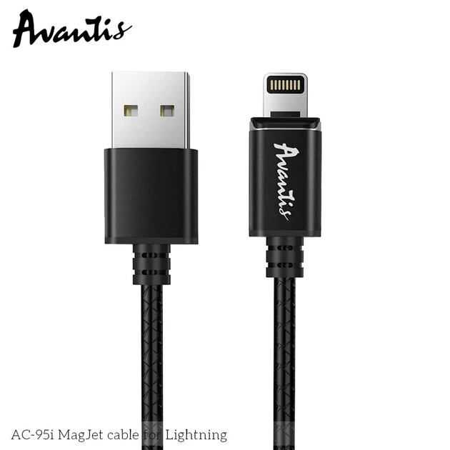 Кабель Avantis AC-95i MagJet USB – Lightning- чорний - изображение 4
