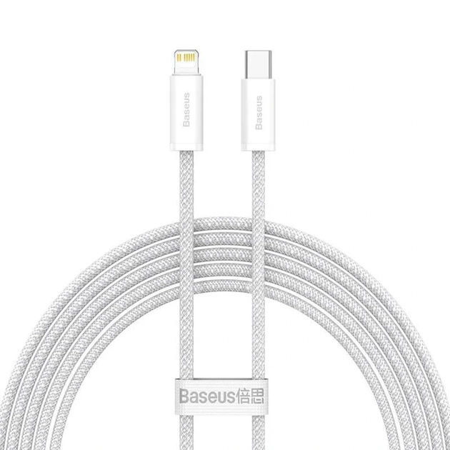 Кабель Baseus Dynamic Series Fast Charging Data Cable Type-C to iP 20W 1m White - Фото 1 Кабель Baseus Dynamic Series Fast Charging Data Cable Type-C to iP 20W 1m White - изображение 1