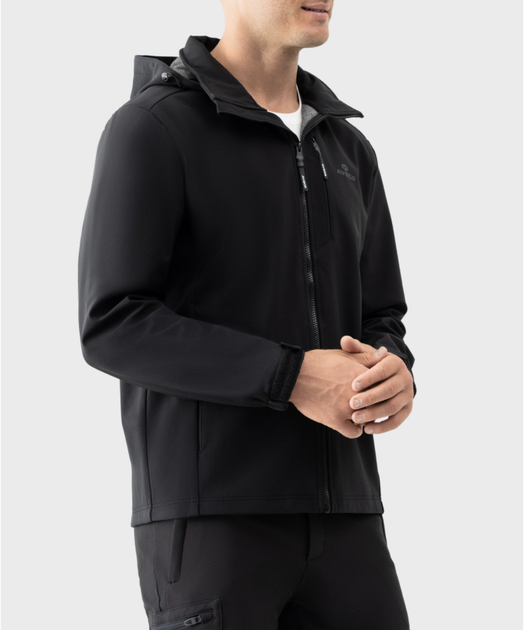 Ветровка мужская AVECS Softshell Демисезонная куртка Батл (большие размеры) 5XL Черная - изображение 2