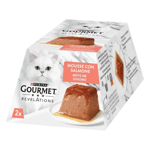 Влажный корм для котов Gourmet Revelations Мусс с лососем и соусом полнорационный 2 x 57 г 12619493 - Фото 2 Влажный корм для котов Gourmet Revelations Мусс с лососем и соусом полнорационный 2 x 57 г 12619493 - изображение 2