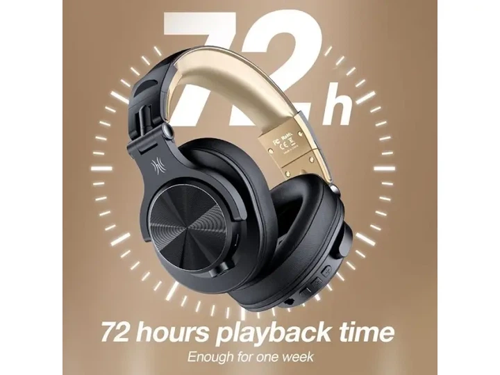 Навушники з мікрофоном OneOdio Fusion A70 Black Gold - зображення 4