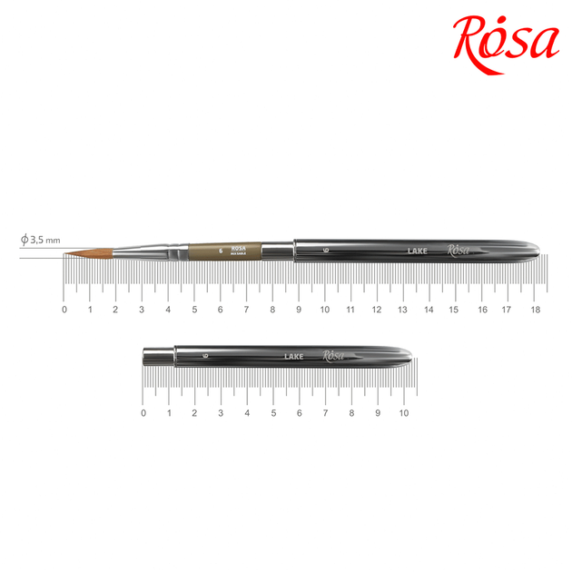 Кисть миксоболь/синтетика круглая TRAVEL BRUSH LAKE 178 No 6 короткая ручка ROSA - Фото 1 Кисть миксоболь/синтетика круглая TRAVEL BRUSH LAKE 178 No 6 короткая ручка ROSA - изображение 1