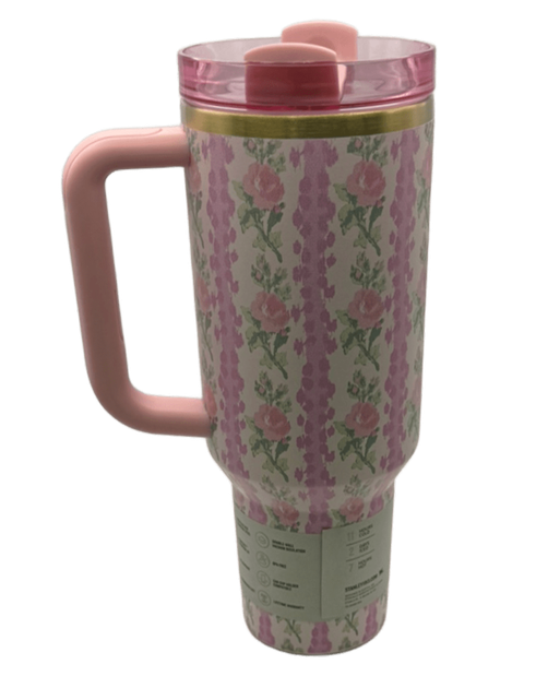 Термос термокружка Stanley Quencher H2.0 Tumbler из нержавеющей стали 1,18 л Blooming Heirloom KT6007854 - изображение 8