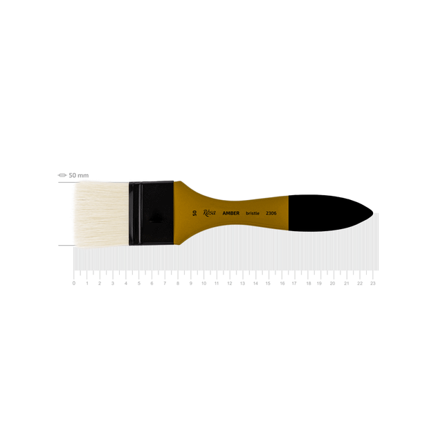 Пензель щетина флейц AMBER 2306 №50 коротка ручка ROSA - Фото 1 Пензель щетина флейц AMBER 2306 №50 коротка ручка ROSA - изображение 1